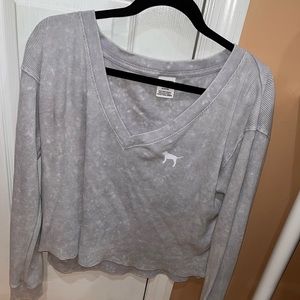 Pink (VS) crop top - grey